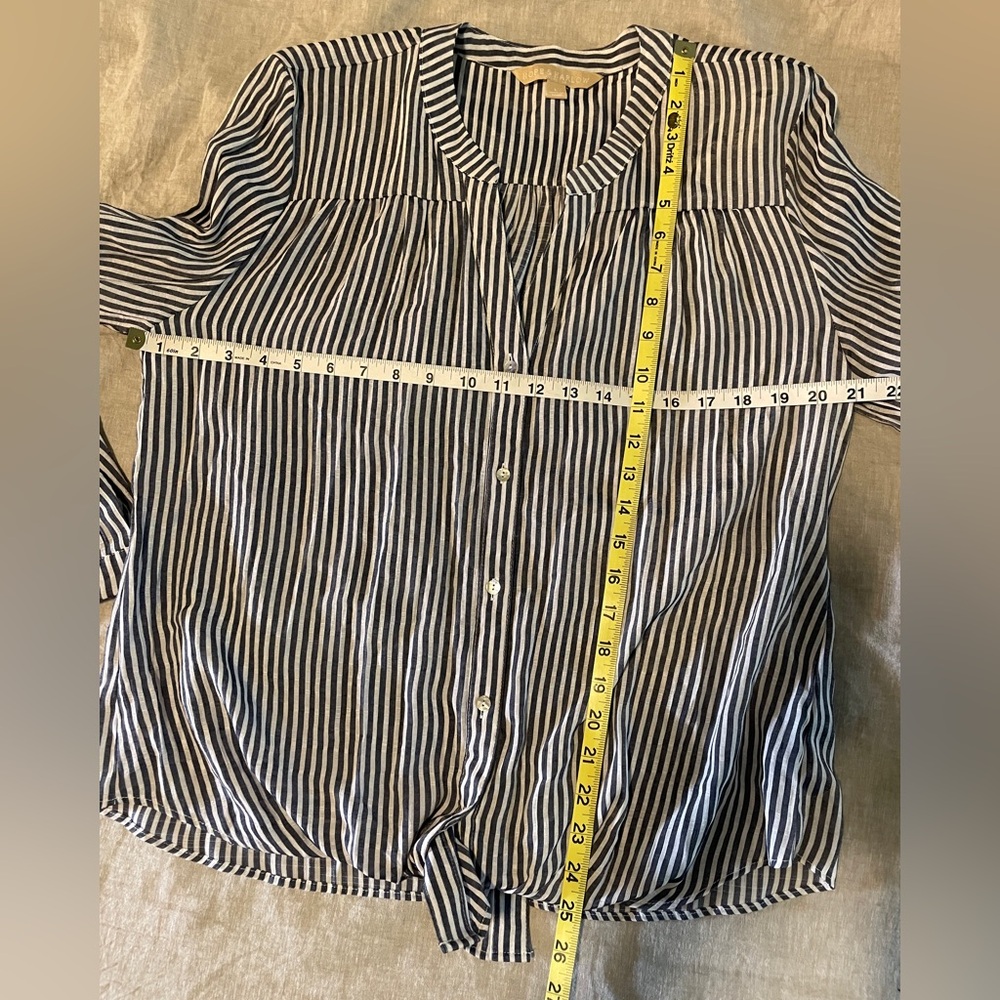 Hope & Harlow Blue and White Striped Top - Picture 3 of 6
